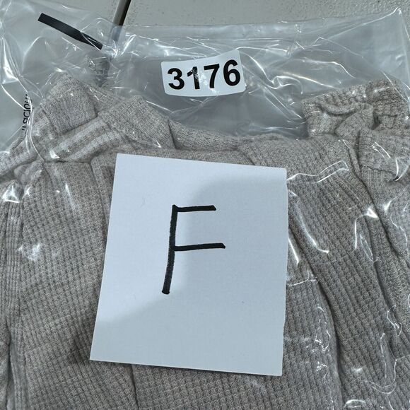 Miss Chievous Long Sleeve Shirt Women Medium Beige Boho - Picture 6 of 6